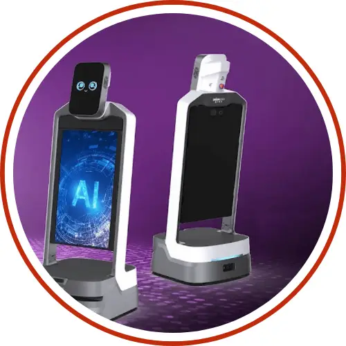 hire digital signage robot